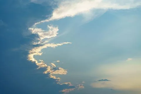 Sky with clouds at sunrise Stock Photos