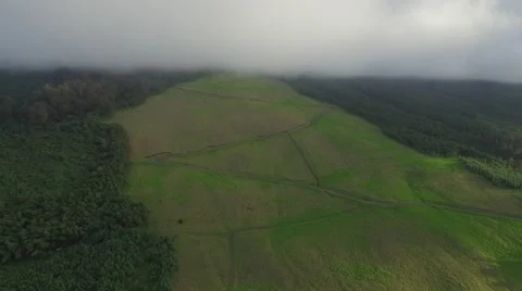 SKY WITH CLOUDS AT SUNSET FROM A DRONE Stock Footage 58019325