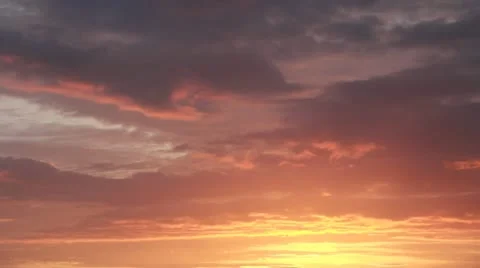 Sky with clouds at the sunset in Ireland. Stock Footage 10916871