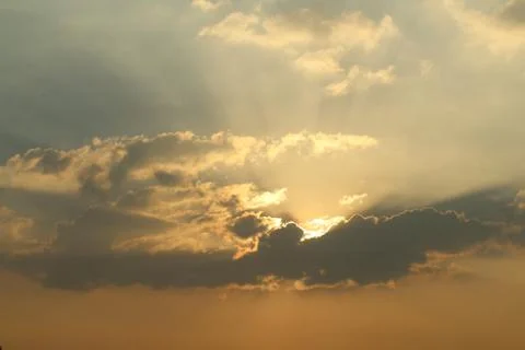 Sky with clouds at sunset Foto stock