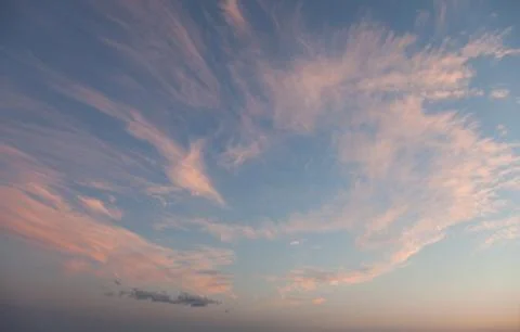 Sky with clouds at sunset Stock Photos