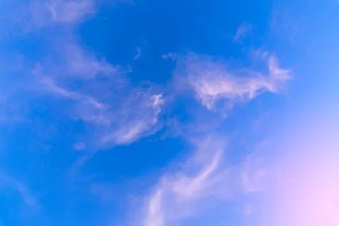 Sky clouds at sunset Stock Photos