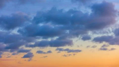 Sky with clouds at sunset Stock Photos