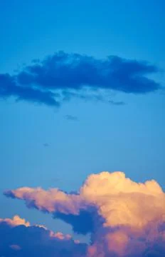 Sky with clouds at sunset 스톡 사진