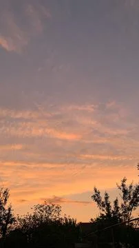 Sky with clouds at sunset Stock Photos
