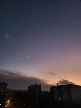Sky with clouds at sunset Stock Photos