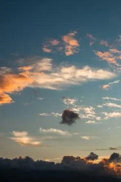 Sky with Clouds at Sunset 스톡 사진
