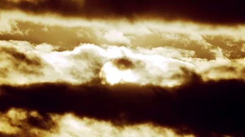 The sky with clouds at sunset - taymlaps. Stock Footage 58390593