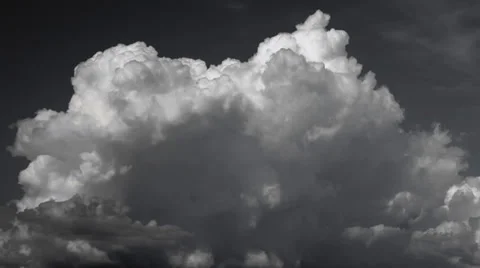 Sky clouds Time Lapse Black and White Stock Footage 34830169