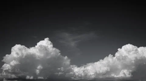 Sky clouds Time Lapse Black and White ProRes Stock Footage 35023863