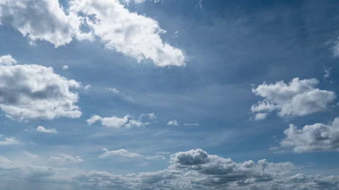 Sky with clouds time-lapse, sunset, evening, nature Stock Footage 284607450