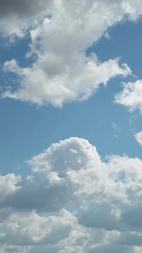 Sky with clouds timelapse video. Clouds appear and disappear. Stock Footage 208020324