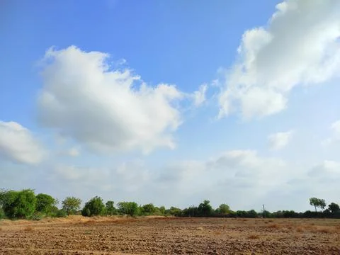 Sky Clouds Weather Background With Tree Stock Photos