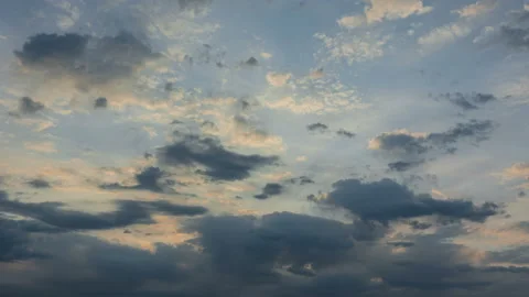 Sky with clouds weather nature cloud blue. Blue sky with clouds and sun. Loop Stock Footage 122699686