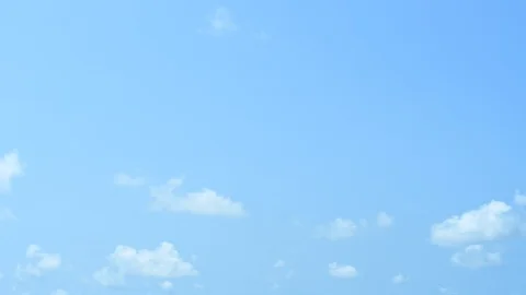 Sky with clouds weather nature cloud blue,puffy clouds drifting across blue sky Stock Footage 129900909