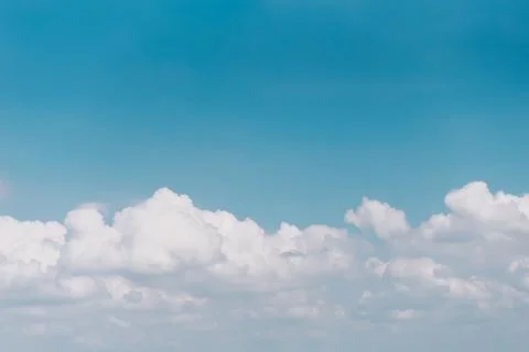 Sky cloudscape with blue sky and white clouds Stock Photos