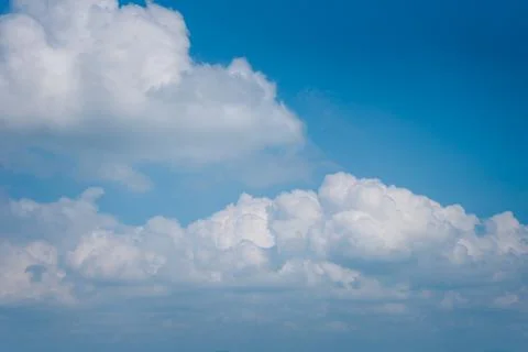 Sky cloudscape with blue sky and white clouds Stock Photos