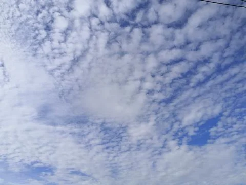Sky cloudscape with blue sky and white clouds Stock Photos