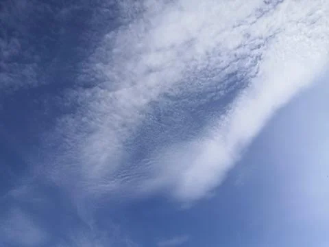 Sky cloudscape with blue sky and white clouds Stock Photos