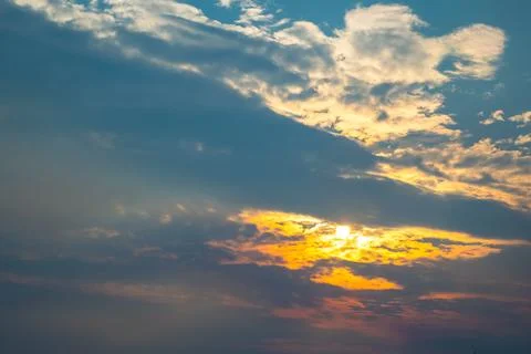 Sky cloudscape with blue sky and white clouds Stock Photos