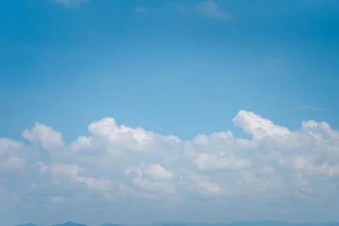 Sky cloudscape with blue sky and white clouds Stock Photos