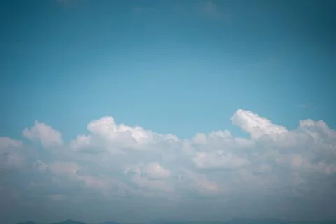 Sky cloudscape with blue sky and white clouds Stock Photos