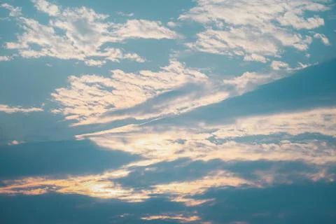 Sky cloudscape with blue sky and white clouds Stock Photos