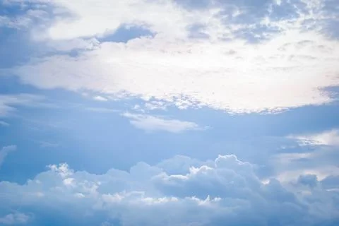 Sky cloudscape with blue sky and white clouds Stock Photos