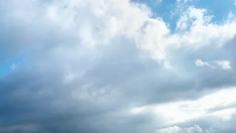 Sky, cloudscape, cloudy, weather, clouds, nature, storm, dark, blue Stock Footage 281477564