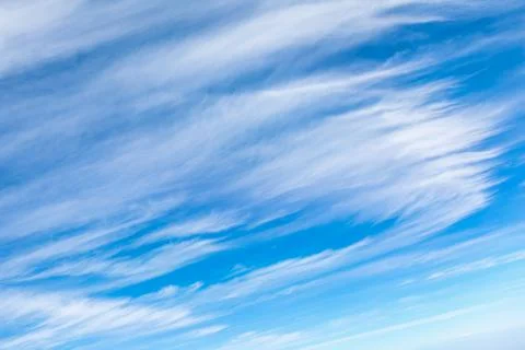 Sky cloudscape.Blue sky and white clouds on a sunny day.Aerial view. Stock Photos