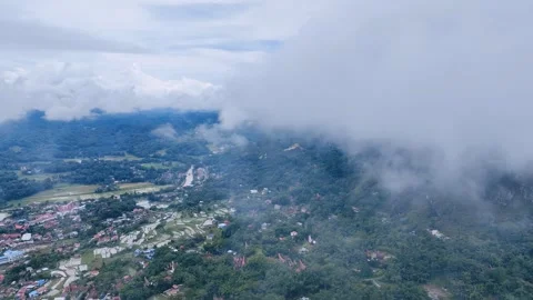The sky is cloudy and the mountains are in the background Video stock 277103652