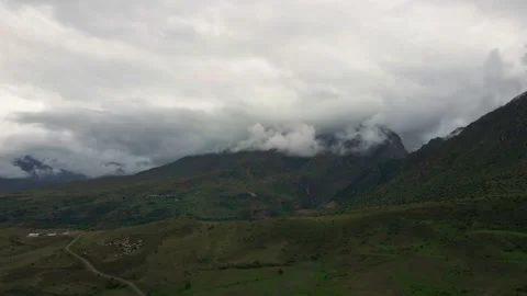 The sky is cloudy and the mountains are in the background Stock Footage 327914161