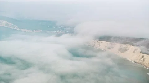 The sky is cloudy and the ocean is blue Stock Footage 298254538