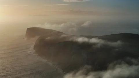 The sky is cloudy and the sun is setting Stock Footage 303710056