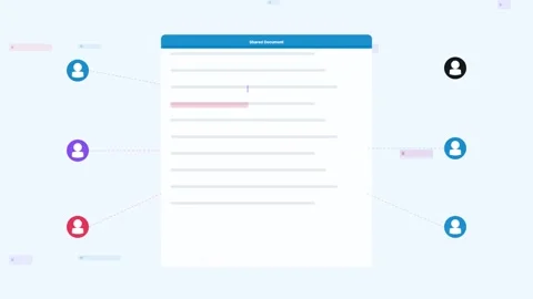Sky Collaboration Real Time Sync Team Flat Design Loop Stock Footage 342604952