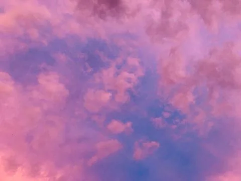 Sky with colorful clouds. Stock Photos