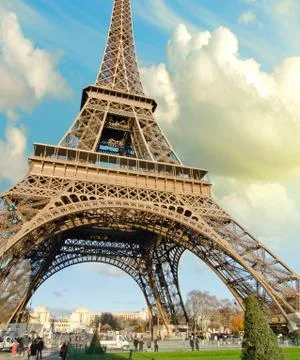 Sky Colors over Eiffel Tower, Paris Fotos Stock