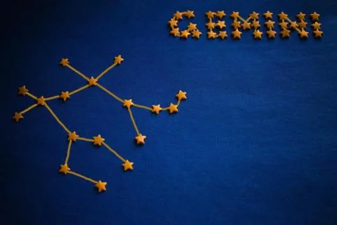 The sky with the constellation Gemini. Stock Photos