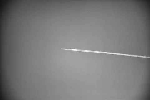 Sky with contrails Stock Photos