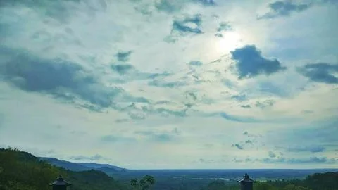 The sky covered with clouds Foto stock