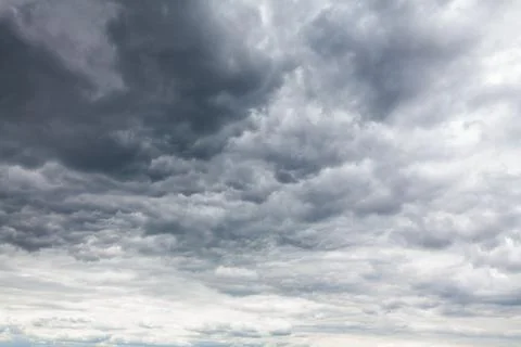 Sky covered by grey clouds Stock Photos