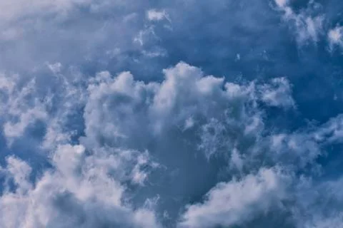 The sky is covered with storm clouds Stock Photos