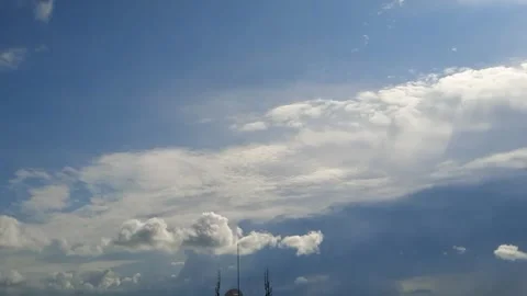  sky with cumulus clouds captured in timelapse mode Stock Footage 312512867