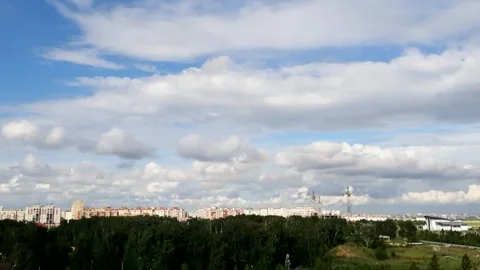  sky with cumulus clouds captured in timelapse mode Stock Footage 312513163