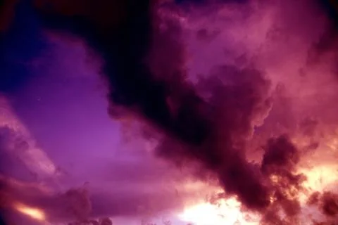 The sky darkened. Stock Photos