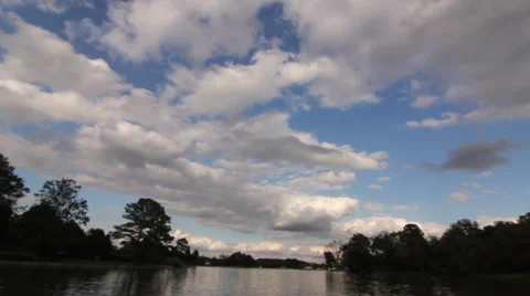 Sky Day Time lapse at Lake Stock Footage 60115632