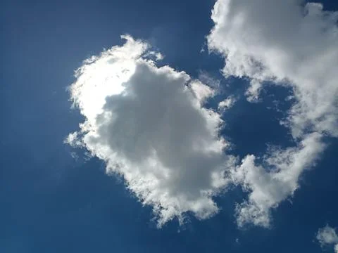 The sky is decorated with clouds. Stock Photos