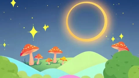 Sky Design Cartoon simple illustration Video stock 306208048