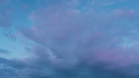 Sky different shades sunset. Dramatic blue, colorful clouds. Sunset sky with Stock Footage 264964899