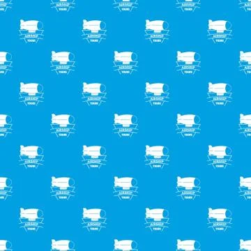 Sky dirigible pattern seamless blue 스톡 일러스트